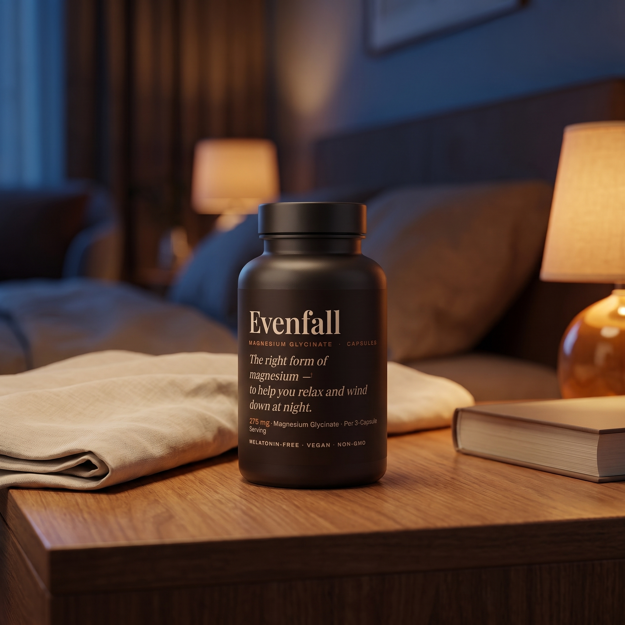 Evenfall on the nightstand — part of the wind-down ritual